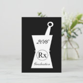 Afstudeerpartij voor apothekers (zwart) kaart (Staand voorkant)