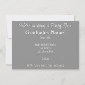 Afstudeerpartij voor apothekers (zwart) kaart (Achterkant)