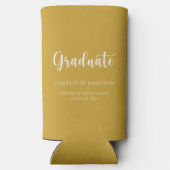 Afstudeerpartijscript Casual Eenvoudig Seltzer Blikjeskoeler (Achterkant)