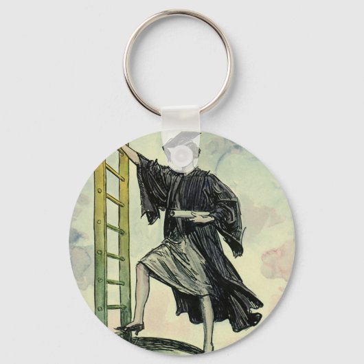 Afstudeerperiode, de bedrijfsladder beklimmen sleutelhanger (Voorkant)