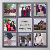 AFSTUDEERPOSTER VOEG FOTO'S TOE Wanddecoratie Krij Poster (Voorkant)