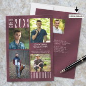 Afstudeerproject Paars Metallic Fotocollage Aankondiging