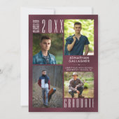 Afstudeerproject Paars Metallic Fotocollage Aankondiging (Voorkant)