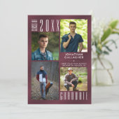 Afstudeerproject Paars Metallic Fotocollage Aankondiging (Staand voorkant)