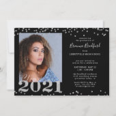 Afstudeerscript 2021 Zilver Glitter Foto Zwart Kaart (Voorkant)