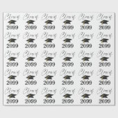 Afstudeerscript CLASS OF Jaar Minimalistisch Patro Cadeaupapier (Vlak)