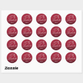Afstudeerscript Crimson Envelopelakzegel Ronde Sticker (Vel)