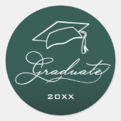 Afstudeerscript Dark Green Envelope Zegel (Voorkant)