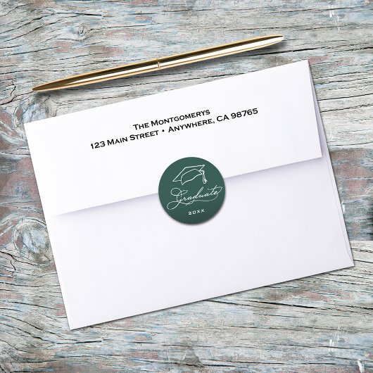 Afstudeerscript Dark Green Envelope Zegel