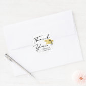 Afstudeerscript Minimalistisch Goud Pet THANK YOU Ronde Sticker (Envelop)