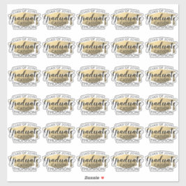 Afstudeerscript Moderne Zwarte en Gouden Stickers