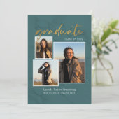 Afstudeerscript voor 4 foto's collage groen marmer aankondiging (Staand voorkant)