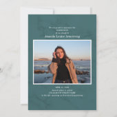 Afstudeerscript voor 4 foto's collage groen marmer aankondiging (Achterkant)