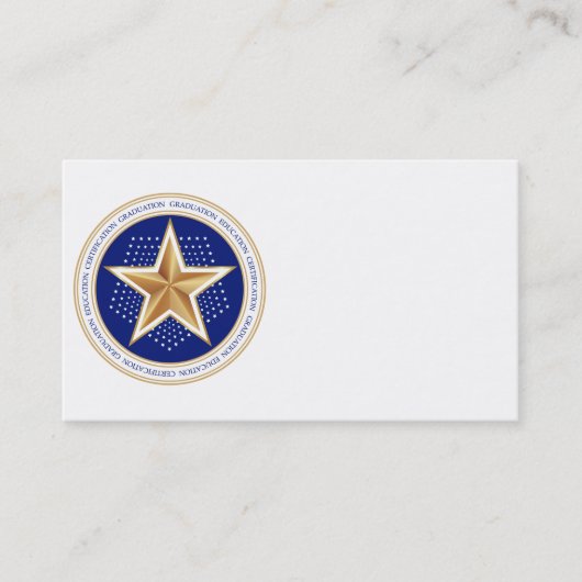 Afstudeerstar Contactkaartje (Voorkant)