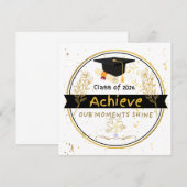 Afstudeersticker Goud Bloem 2026 Kaart (Voorkant / Achterkant)
