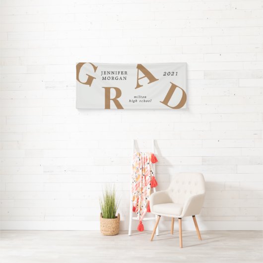 afstudeertekst dikke letters schoolkleuren spandoek (Insitu)