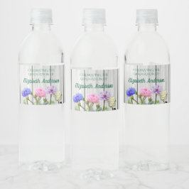 Afstudeertuinfeest Waterfles Etiket
