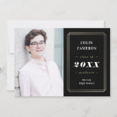 Afstudeeruitnodiging Met Hippe Rand Kaart (Voorkant)