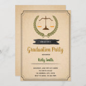 Afstudeeruitnodiging rechten kaart (Voorkant / Achterkant)