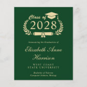 Afstudeeruitnodiging voor Budget Green College (Voorkant)