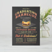  Afstudeeruitnodigingen | BBQ Party schoolbord Kaart (Staand voorkant)