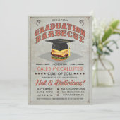  Afstudeeruitnodigingen | BBQ Party v.2 Kaart (Staand voorkant)