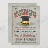  Afstudeeruitnodigingen | BBQ Party v.2 Kaart (Voorkant / Achterkant)