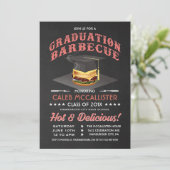  Afstudeeruitnodigingen | Chalkboard van de BBQ-pa Kaart (Staand voorkant)