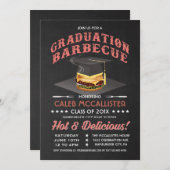  Afstudeeruitnodigingen | Chalkboard van de BBQ-pa Kaart (Voorkant / Achterkant)