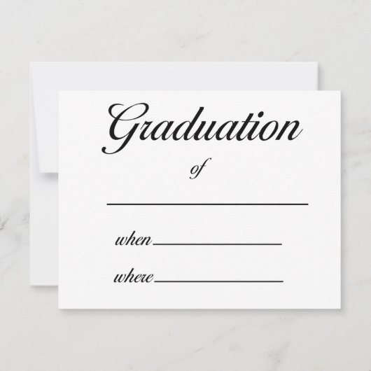 Afstudeeruitnodigingen Kaart (Achterkant)