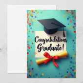 Afstudeeruitnodigingen Kaart (Voorkant / Achterkant)