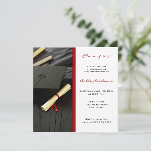  Afstudeeruitnodigingen Kaart (Staand voorkant)