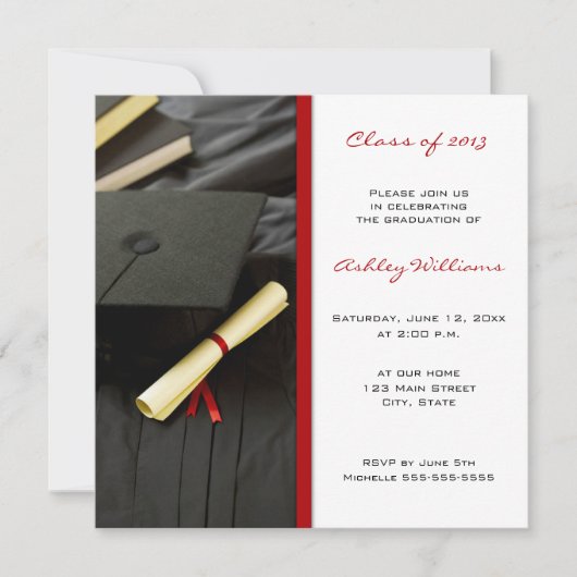 Afstudeeruitnodigingen Kaart (Voorkant)