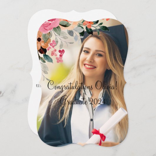  Afstudeeruitnodigingen Kaart (Voorkant / Achterkant)