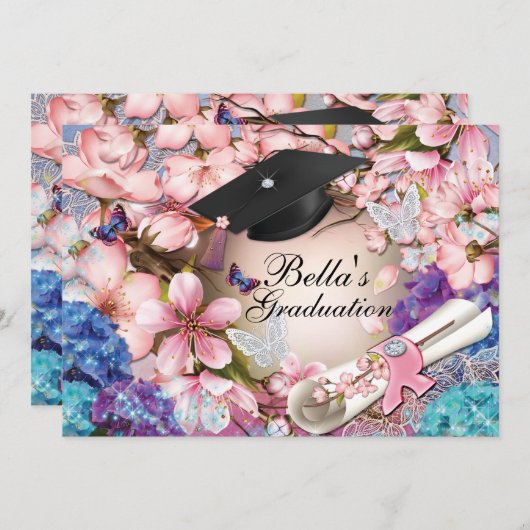  Afstudeeruitnodigingen Kaart (Voorkant / Achterkant)