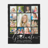 Afstuderen 13 Aangepaste kleur voor Photo Collage  Fleece Deken (Voorkant)