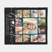 Afstuderen 13 Aangepaste kleur voor Photo Collage  Fleece Deken (Voorkant (Horizontaal))