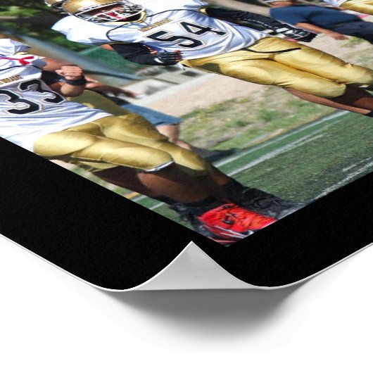 Afstuderen 15 Fotocollage Congrats Zwart Goud Poster (Hoek)