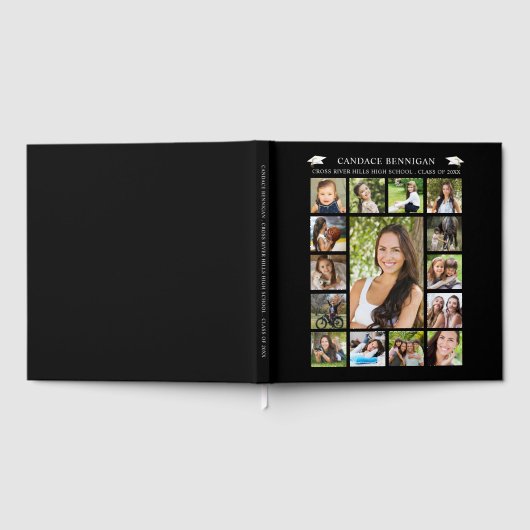 Afstuderen 15 Fotocollage Uw kleur Gastenboek (Volledig)