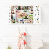 Afstuderen 15 Pet voor Photo Collage Script Gold Spandoek (Insitu)
