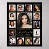 Afstuderen 15 Photo Collage Handgeschreven Script Poster (Voorkant)