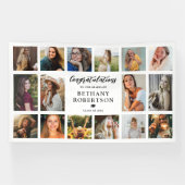 Afstuderen 16 Fotocollage Proficiat Spandoek (Horizontaal)