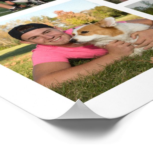 Afstuderen 17 jaar Aangepaste kleuren voor fotocol Poster (Hoek)