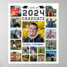 Afstuderen 17 jaar Aangepaste kleuren voor fotocol Poster