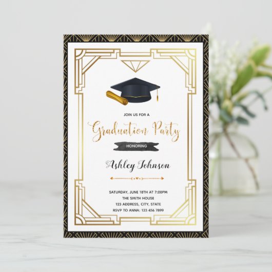 afstuderen 1920s kaart (Staand voorkant)