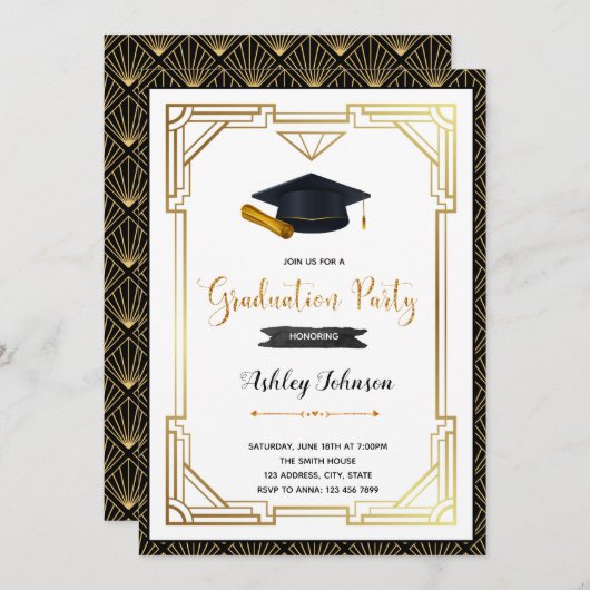 afstuderen 1920s kaart (Voorkant / Achterkant)