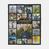 Afstuderen 19 de goudborstel van de Foto Typografi Fleece Deken (Voorkant)