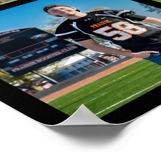 Afstuderen 19 de goudborstel van de Foto Typografi Poster (Hoek)