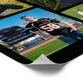 Afstuderen 19 zwarte foto Gold Brush Typografie Poster (Hoek)