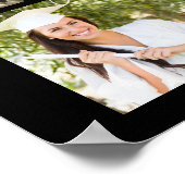 Afstuderen 19 zwarte foto-inkuilscript poster (Hoek)